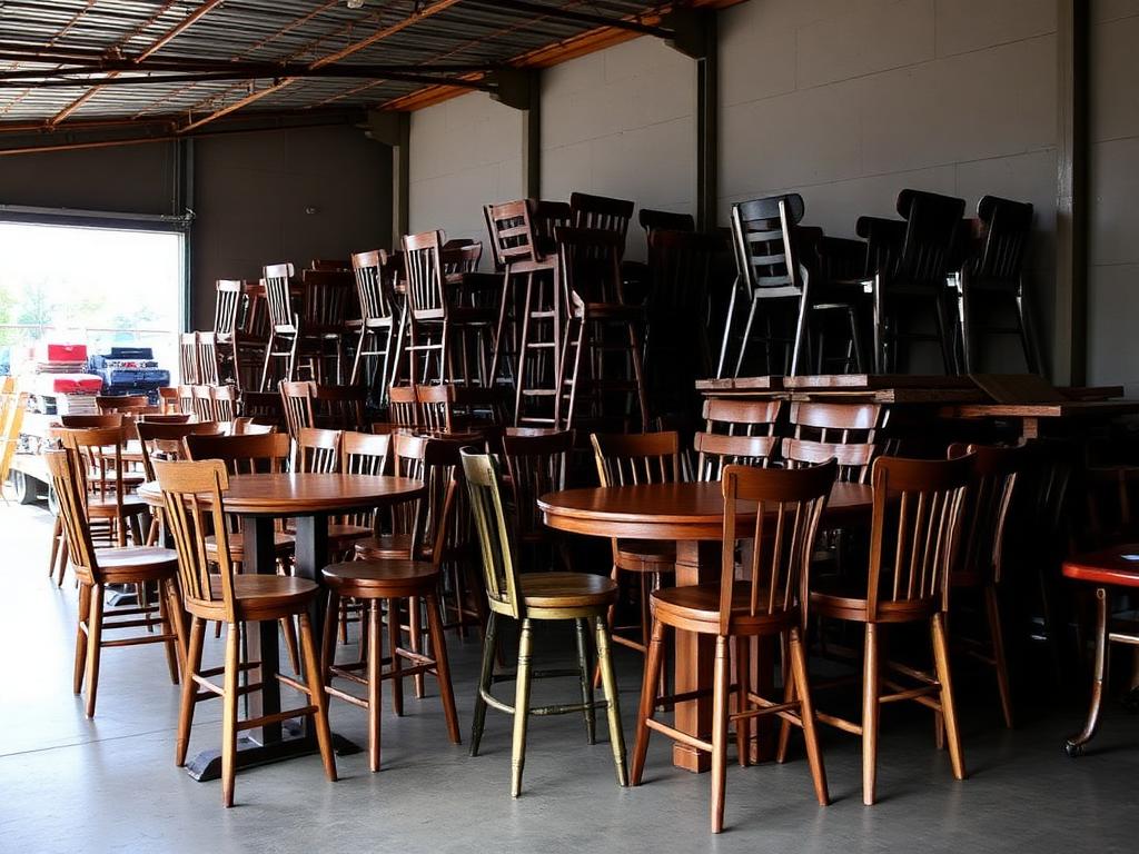Lote de mobiliario de bar de segunda mano